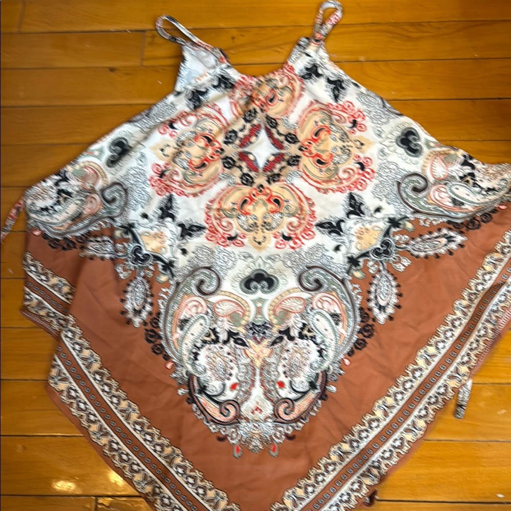 Bohemian Paisley Print Halter Top
